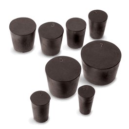 Rubber Stoppers, Solid, No. 000