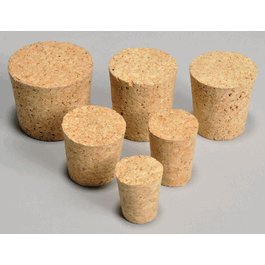 United Scientific Solid Cork Stoppers, No. 6 (100 per bag)