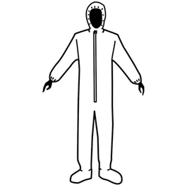 Epic Microporous High Performance Coveralls with Hood and Boots, Elastic Wrists, Zipper Front, White, 2XL