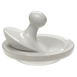 Low Profile Porcelain Mortar and Pestle Set