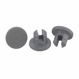 DWK Life Sciences (Wheaton) Stoppers, Gray Chlorobutyl, 2-Leg Lyophilization, 13 x 20 mm
