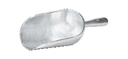 Scoop, Aluminium, Round Nose, 10 in. Length