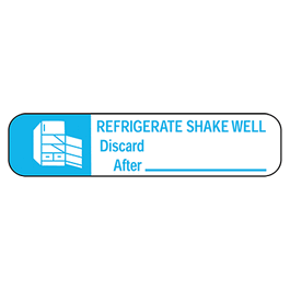 Label - Refrigerate Shake Well Discard Label
