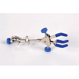3-Prong Extension Clamp with Boss Head, PVC Coated Grips