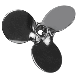 Caframo Pitched Blade Propeller only - 3 in. with set screws, 5/16 in. bore, electropolished