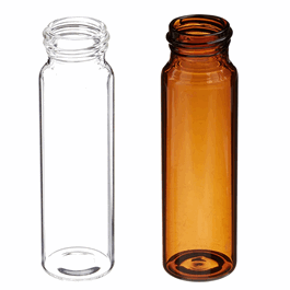 40 mL Amber Environmental VOA Vials, 28 x 95 mm, 24-400 mm Thread