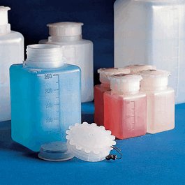 500 mL Graduated Wide Neck Square HDPE Bottles
