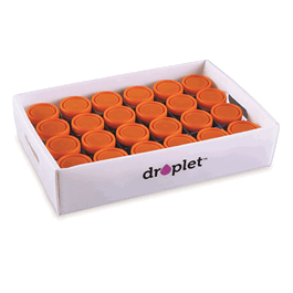 Droplet Corrugated Sample Storage Tray, Holds 24 x 58 mm containers, White Polypropylene