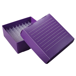 Heathrow 81 x 1.5/2 mL True North Flatpack Film Freezer Boxes, Thin Blue Polypropylene