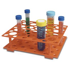 Snap-Together Conical Tube Rack, Orange ABS