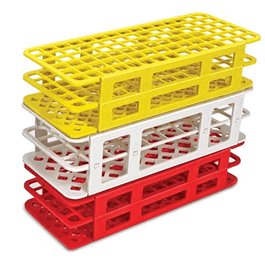 90 x 13 mm Fold and Snap Test Tube Rack, Blue Polypropylene
