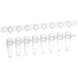 8 x 0.2 mL PCR Tube w/ Unattached Domed Cap, Standard Profile