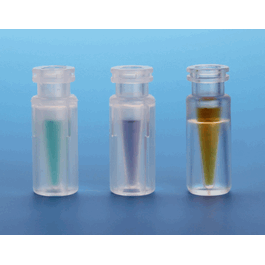 J.G. Finneran 100 uL Clear Polypropylene Limited Volume Snap Ring/Crimp, Plastic Vials, 12 x 32 mm, 11 mm Crimp