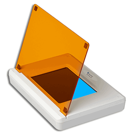 SmartBlue Blue Light Transilluminator with Amber Filter Cover, US Plug, 120V