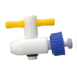 DWK Life Sciences (Kimble) 2.8 mm LUBRI-FLO PTFE Stopcock with Threaded Nylon Closure