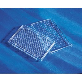 96 Well Clear Flat Bottom Polystyrene TC-Treated Microplate with Lid, 5 per Bag, Sterile