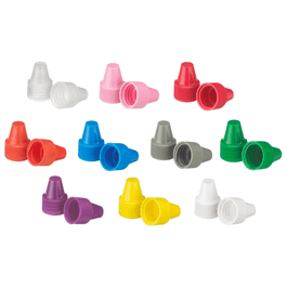 DWK Life Sciences (Wheaton) 13-425 Dropper Tip Caps, Red