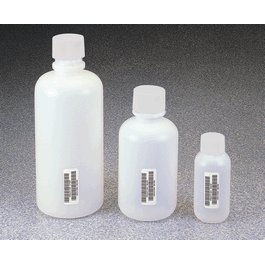 1000 mL Certified HDPE Narrow-Mouth Boston Round Bottles with 38-430 Caps Pre-assembled