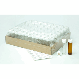 40 mL Economy Processed VOA Amber Glass Vials with 24-414 mm Cap with 0.125 in. Septa