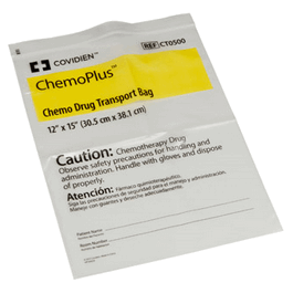ChemoPlus Drug Transport Bags, 6 x 9 in.,White