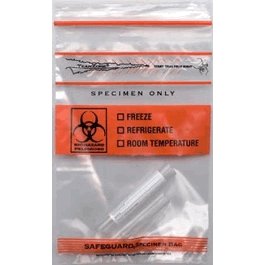 Bag, Biohazard Specimen Transport, 12 x 15 in., Ziplock with Document Pouch, Tearzone, 500/Pack, 2 Packs/Case