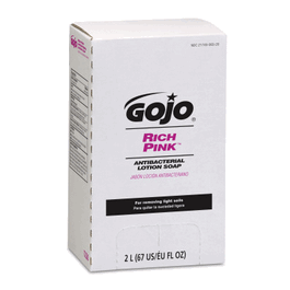 RICH PINK Antibacterial Lotion Soap, 2000 mL Refill for GOJO PRO TDX Dispenser