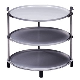 0-Port 304 stainless steel chamber with 3/4 thick glass lid, vacuum release valve and pass-through electrical cords. For use with Labconco 7317100 product shelves