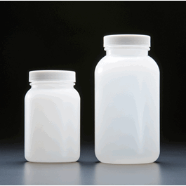 Precleaned 128 oz (4000 mL) HDPE Wide Mouth Jar, 110-400 mm Thread, White Closure, F217 Lined