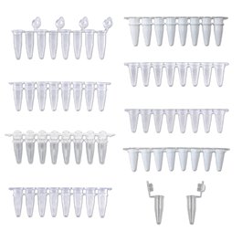 0.1ml qPCR 8-Strip (With SEPARATE Optical Strip Caps) FROSTED, 120/pk