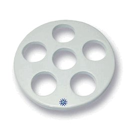 140 mm Porcelain Desiccator Plate with 6 Large 35 mm Holes