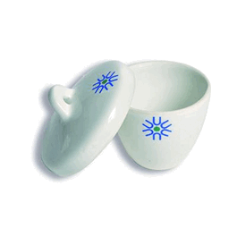 15 mL Porcelain Crucibles with Cover, Tall Form