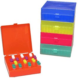 Storage Box with Hinged Lid, 100 x 1.5 mL, Blue