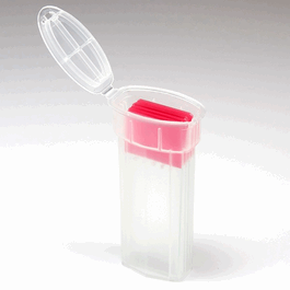 Slide Mailer, Polypropylene, Flip Top Lid, for 5 Slides, Natural