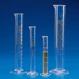 Graduated Cylinder, PMP (TPX), Molded Graduations, 50 mL, PK/30