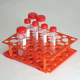 Rack, for 15 mL and 50 mL Centrifuge Tubes, ABS, Orange, 5/Pack