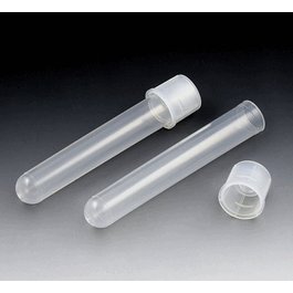Culture Tube, 17 x 100mm (14mL), PP, STERILE, Attached Dual Position Cap, 25/Bag, 20 Bags/Unit