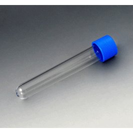 Test Tube with Attached Blue Screw Cap, 16 x 100mm (10mL), PS