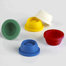 Cap, Plug, 16mm, TPE, for Vacuum and Test Tubes, Yellow