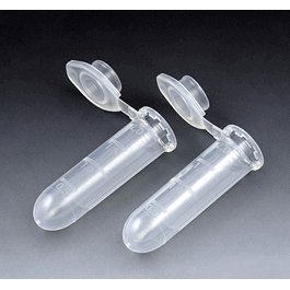 Microcentrifuge Tube, 2mL, PP, Attached Flat Top Cap, Graduated, Amber, 500/Bag, 10 Bags/Unit