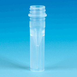 Microtube, 1.5mL, Self-Standing, Attached Screw Cap for Color Insert, with O-Ring, STERILE, PP, 100/Bag, 10 Bags/Unit