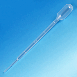 Globe 3 mL Small Bulb LDPE Transfer Pipets, Graduated to 1 mL, 140 mm, 500/Dispenser Box, 10 Boxes/Unit