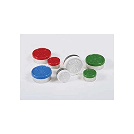 DWK Life Sciences (Kimble) 20 mm, Blue, Flip-Up Button-Top Unlined Aluminum Seal