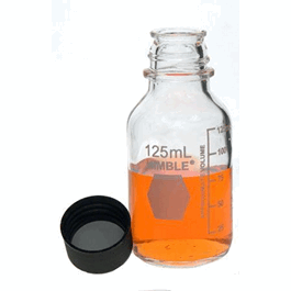 DWK Life Sciences (Kimble) 1000 mL, Polypropylene Storage/Media Bottle with Attached PTFE/Silicone Welded to Closure, GPI Finish 34-430