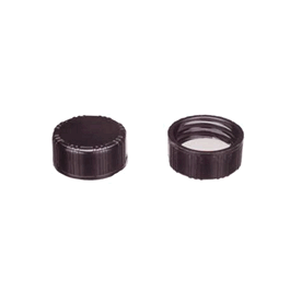 DWK Life Sciences (Kimble) Black Polypropylene Screw Thread Cap Welded PTFE-Faced Silicone Liner, 24-400