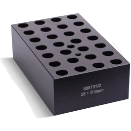 28 x 10 mm dia. Block for Digital and Touch Screen Dry Baths/Block Heaters