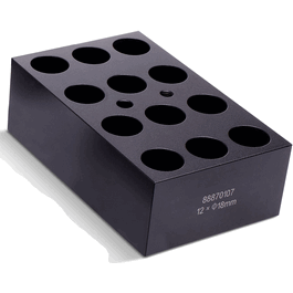 12 x 18 mm dia. Block for Digital and Touch Screen Dry Baths/Block Heaters