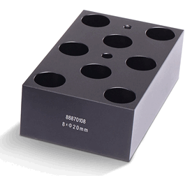 8 x 20 mm dia. Block for Digital and Touch Screen Dry Baths/Block Heaters