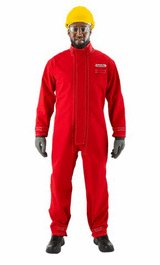 AlphaTec Polyester Coverall, Red, Size: 2XL