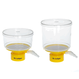 Celltreat 250 mL Bottle Top Filter, Nylon Filter Material, 0.45 um, 75 mm, Sterile
