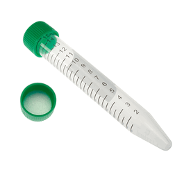 Celltreat 15 mL Polypropylene Centrifuge Tubes with Yellow HDPE Cap, Bag, Sterile